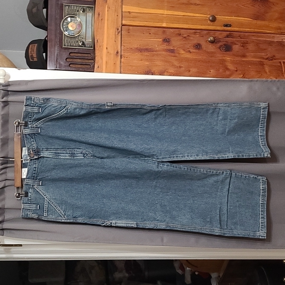 NWT Mens Signature Levi Strauss Carpenter Jeans Loose Fit Straight Leg 40x30
